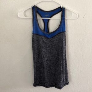 Blue and grey kids workout shirt